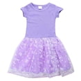 thumbnail image 3 of xfsWaSs Toddler Dresses Girls Summer Short Sleeve Tutu Dress Bow Print Birthday Princess Party Dresses Little Kids Sundress 2-3 Years, 3 of 6
