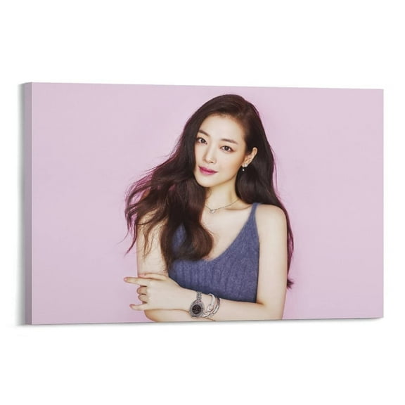 Korean Actress Choi Jin-Ri Canvas Posters Wall Art Bedroom Office Room Decor Gift