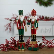 Melrose Standing Nutcracker Soldiers Christmas Figurines - 20" - Set of 2