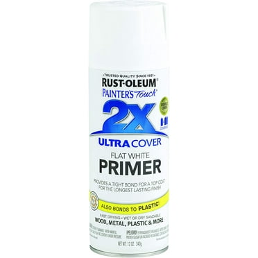 Rust-Oleum 249058 Painter's Touch 2X Ultra Cover Primer, Flat White, 12 Ounce