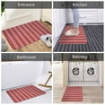 thumbnail image 5 of Rateoe Stripes Red White Pattern Flannel Door Mat Indoor Outdoor Entrance, Waterproof All-Weather Doormat,Fade Resistant, Low Profile Entryway Mat 16x24in, 5 of 7