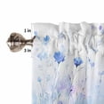 thumbnail image 5 of Bedroom Curtains 63 Inches length, Blue Flower Window Treatment Curtain Drapes, Modern Pastoral Watercolor Oil Painting Rod Pocket Curtain Panels for Living Room Kitchen, 42"x63", 2 Panels, 5 of 7