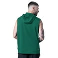 thumbnail image 2 of Men's MSX by Michael Strahan Green New York Jets Tri-Blend Rebound Sleeveless Hoodie, 2 of 4