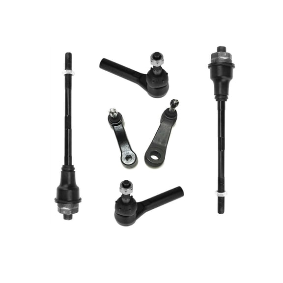 6 Pc Kit Inner & Outer Tie Rod Ends and Idler & Pitman Arms Fits select: 2001-2007 CHEVROLET SILVERADO, 2001-2010 GMC SIERRA