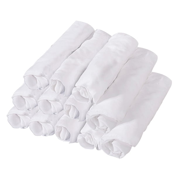 12 fundas reutilizables para reposacabezas de mesa de masaje, gruesas y ajustables. Blanco