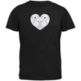 thumbnail image 1 of T-Shirt Jeunesse Noir Halloween en Forme de Cœur Ghosts, 1 of 1
