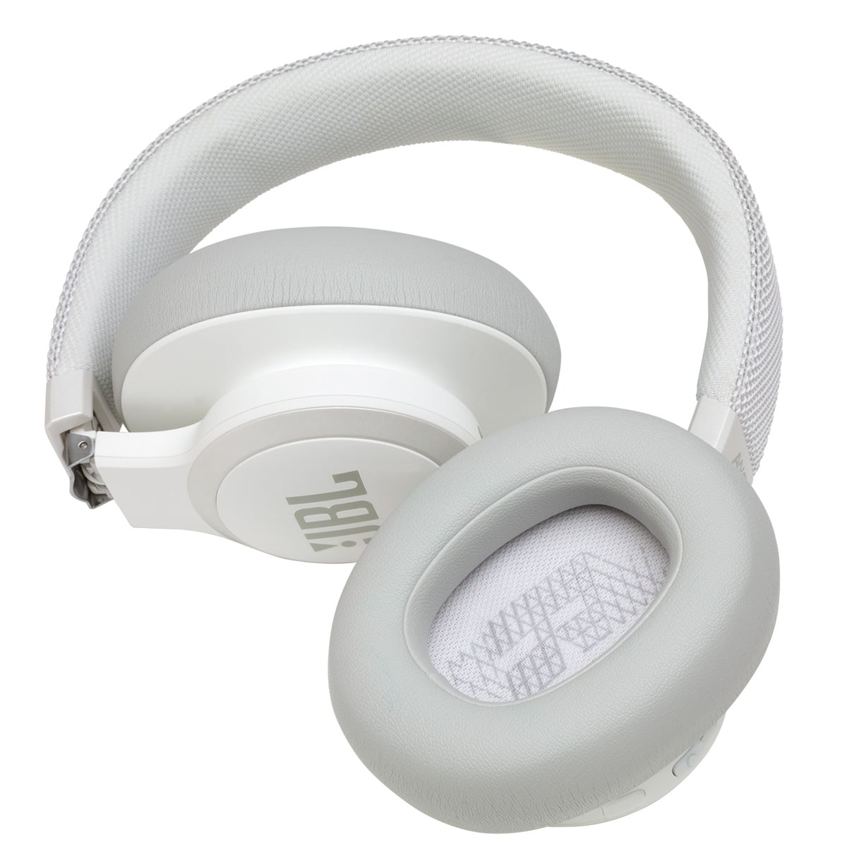 [美品] JBL LIVE 700BT ワイヤレスヘッドホン ホワイト JBL Bluetooth Noise-Canceling Over-Ear Headphones, White