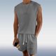 thumbnail image 5 of Mens Casual Pantalones de Moda Sólido sin Mangas Blusa sin Capucha Y Pantalones Traje Conjunto, Poliéster, 5 of 6