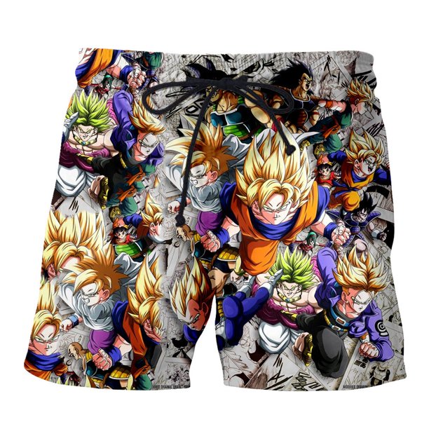 Nuevo Verano Playa Hombres Mujeres Pantalones Cortos Impreso 3D Dragon Ball Naruto Una Pieza Moda Casual Tabla Para Hombrepangjing