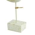 thumbnail image 4 of 10", 11"H White Polystone Bird Sculpture, by DecMode (2 Count), 4 of 9