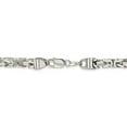 thumbnail image 4 of Solid 925 Sterling Silver 6mm Square Byzantine Chain Necklace 22" - with Secure Lobster Lock Clasp, 4 of 5