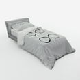 thumbnail image 3 of Ambesonne Love Bedding Set 4 Pcs, Infinity Monochrome, Queen, Black White, 3 of 3