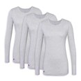 thumbnail image 1 of Sivvan Lot de 3 T-Shirts à Manches Longues Confort pour Femmes, 1 of 4