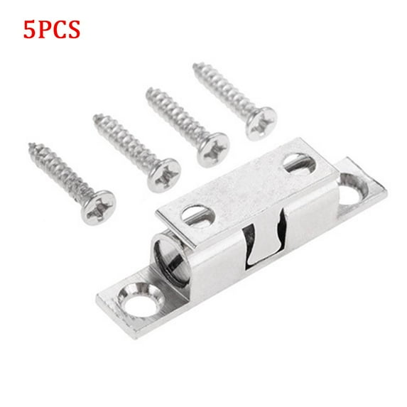 5PCS Home Cassette Furniture Closer Door Spring Clip Cabinet Door Catch Hidden Door Closer Door Suction Furniture Door Stopper SILVER S