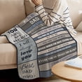 thumbnail image 4 of to My Dad Blanket Fathers Day Blanket from Daughter Son Dad Birthday Blanket Best Dad Ever I Love You Letter to Dad Blanket Soft Couch Sofa Bed Throw Blanket 50x60, 4 of 6