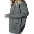 thumbnail image 3 of Women‘s Chunky Knit Long Cardigan with 2 Pockets Loose Knitwear Oversized Sweater, 3 of 6