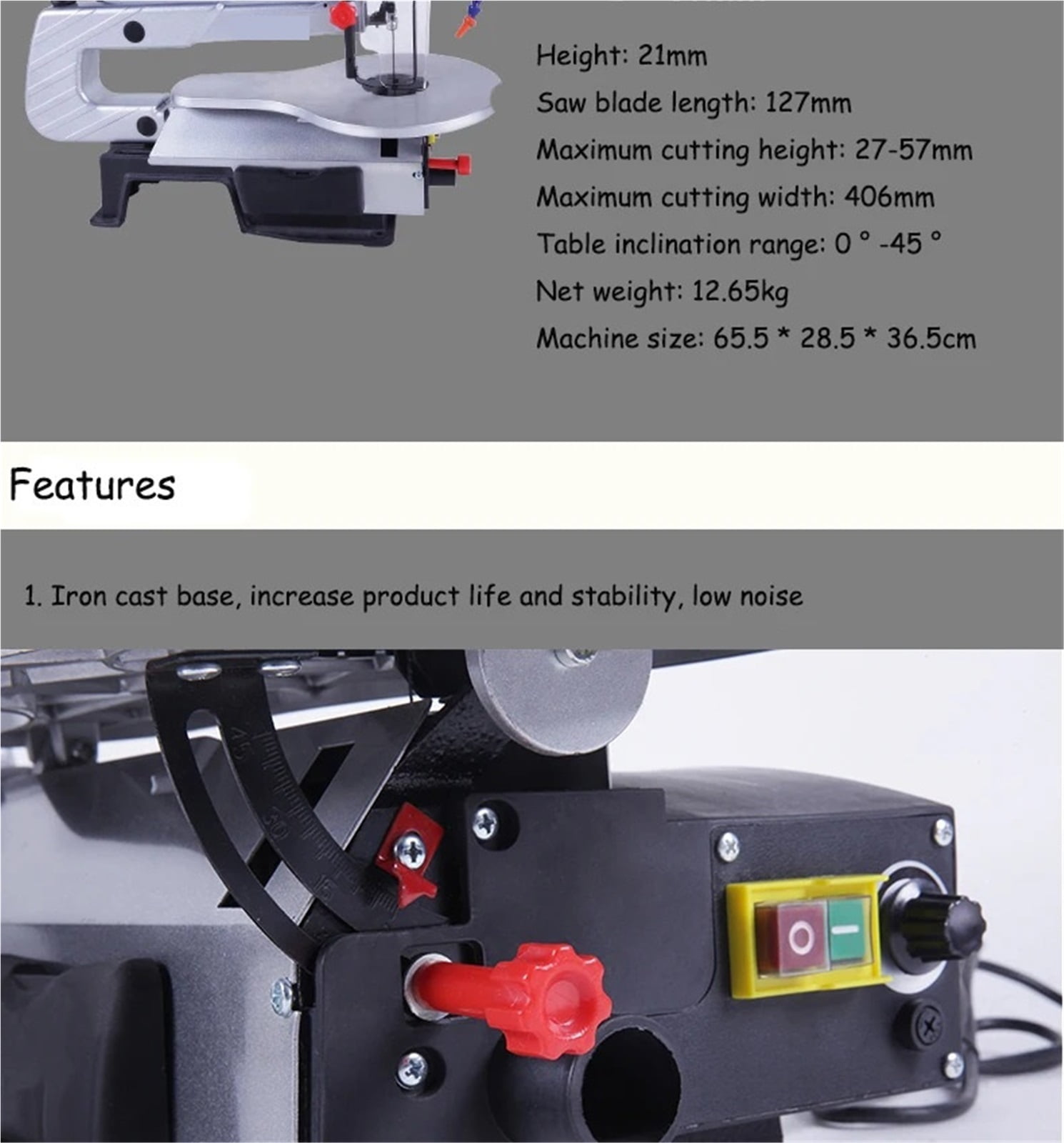 Scroll Saw, Electric Curve Saw, Table Saw, Multifunctional Saws & Jig Saw, Woodworking Tools Desktop Wire Saws ,Heavy Duty Build