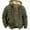 Army Green, variant on Lined Hoodies for Men Heavyweight Full Zip Up Sweatshirt Thick Fleece Jackets Winter Warm Coats