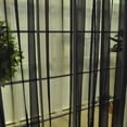thumbnail image 3 of Cortina de cocina transparente Zulema Juego de ventana de 2 piezas lavable Negro 200x270cm, 3 of 8