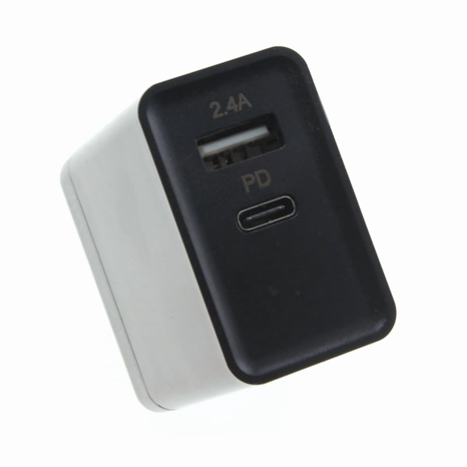 30W Quick Home Charger w Retractable USB Cable for Samsung Galaxy A72 5G/A52 5G/A42 5G/A32 5G/A12 5G - 2-Port USB Type-C PD Travel, Type-C P3P Compatible With Galaxy A72 5G/A52 5G/A42 5G/A32 5G/A12 5G