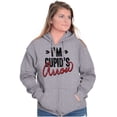 thumbnail image 5 of Im Cupids Arrow Funny Valentines Day Zip Hoodie Sweatshirt Women Brisco Brands S, 5 of 6