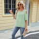 thumbnail image 4 of Blusa de Verano de Corta con Hombros Descubiertos y Encaje Acampanado para Mujer Judías M, 4 of 10