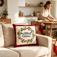 thumbnail image 7 of PiGOGI Christmas theme Pillow Covers Festive Throw Pillow Cases Xmas Decorative Cushion Covers Soft Washable for Sofa Bedroom Polyester, 7 of 7