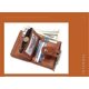 thumbnail image 4 of Cartera de hombre Carteras plegables de cuero genuino para hombres, ventana de identificación 13 tarjeteros de regalo (marrón), 4 of 5