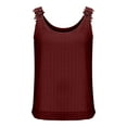 thumbnail image 6 of Women's Sleeveless Chiffon Tank Top with Ruffle Hem and Lace Trim Casual Summer Blouse, 6 of 8