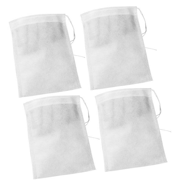 100PCS Non-woven Filter Bag Disposable Stew Spices Bag Multi-purpose Nonwovens Storage Bag Household Tea Filter Bags for Home Kitchen (White)