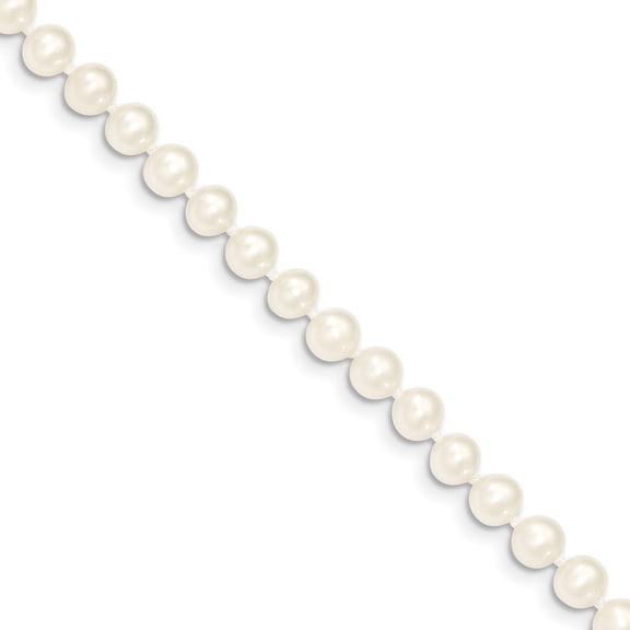 14k Yellow Gold 5-5.5mm White Freshwater Onion Freshwater Cultured Pearl Necklace - 20 Inch