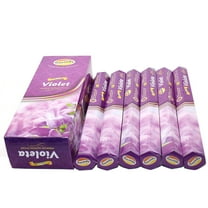 Govinda Incense - Violet - 120 Incense Sticks, Premium Incense, Masala Coated
