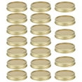 thumbnail image 1 of Dekaim Jar Lid Stainless Steel Split?Type Mini Glass Jar Lids Container Sealing Cover for Spice Honey Storage(86mm Gold Circular Ring+Cover Plate), 1 of 8