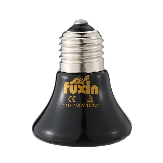 110V 100W Mini Pet Heating Light Bulb E27 Infrared Ceramic Emitter Heater Lamp for Coop Pet Reptiles Brooding Turtle Amphibians Farm Animals