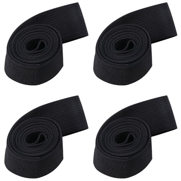 LEORX 4Pcs Ski Boot Straps Ski Transport Straps Black Polyester for Skiing
