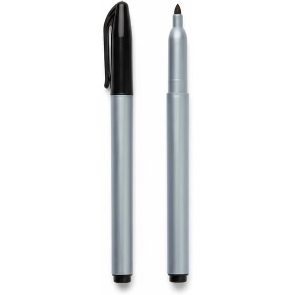 Cadie Freezer Permanent Marker Pens, Black Ink, 2 pack Waterproof Smudge-Free Fine Tip Food Labeling