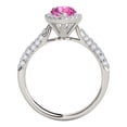 thumbnail image 4 of Mauli Jewels Rings for Women 1.55 Carat Diamond and Pear Shaped Pink 4-prong 10K White Gold, 4 of 7