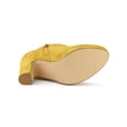 thumbnail image 3 of Unique Bargains Women's Platform Round Toe Chunky Heel Ankle Booties Yellow US 7.5, 3 of 8