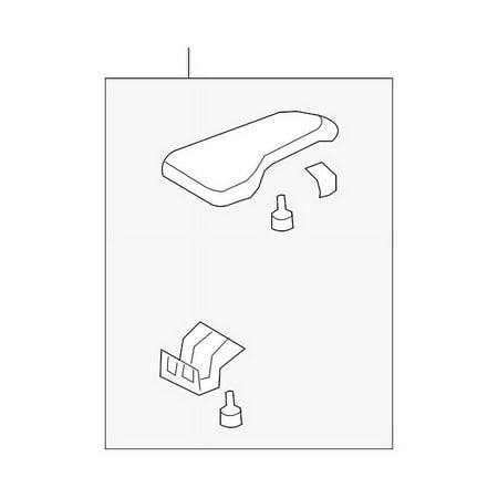 Genuine OE Honda Armrest - 83450-S5P-L12ZC Fits select: 2003-2005 HONDA CIVIC LX