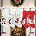 thumbnail image 7 of Moocorvic Christmas Stockings for Christmas Tree Hanging Ornaments for Family Christmas Holiday Decorations DIY Craft Gifts Bag, 7 of 7