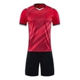 thumbnail image 2 of Kids Soccer Uniforms Mesh Breathable Quick Dry T Shirts and Shorts for Boys Girls Team Gym Game Soccer Jersey 2 Piece Sets 3-15 Years, 2 of 6