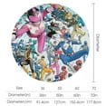 thumbnail image 2 of Power Rangers Round Tablecloth Print Decorative Table Cover Washable Table Cloths for Dining Party Picnic 50x50in, 2 of 8