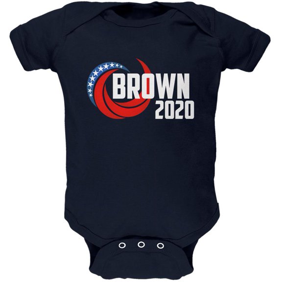 Presidential Election 2020 Jerry Brown Swoosh Soft Baby One Piece Navy 18-24 M