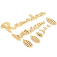 thumbnail image 3 of Placa colgante de madera, letrero colgante, adorno de pared, letras DIY, adornos de pared, decoración del hogar, dorado, 3 of 14