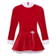 thumbnail image 6 of MSemis Women's Christmas Figure ice Skate Dance Dress Santa Xmas Holiday Costume, 6 of 7