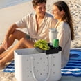 thumbnail image 5 of geerera Beach Bag Organizer Tray with Multislot Cup Holders, Extra Capacity Storage Tray for Beach Tote, Outdoor Picnic Beach Camping Accessory, 5 of 6