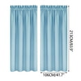 thumbnail image 3 of HCBY Solid Modern Blackout Thermal Window Curtains with Rod Pocket - 100%Polyester Fabric for Bedroom, Living Room or Kitchen(Light Blue,84"x38"), 3 of 5