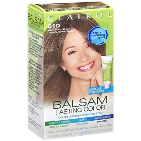 Clairol/Balsam: Medium Ash Brown Permanent/Lasting Color/Color Locking CrￃﾨMe System