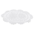 thumbnail image 2 of GUOOL Nappe Ronde Rustique au Crochet Chemin de Table Coton Blanc Napperons Faits à la Main, 2 of 8