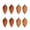 Orange, variant on Generic Pack of 8-90mm Pine Cone Baubles – Shiny and Glitter Decorated – Christmas Ornaments